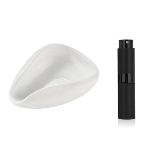 Ceramic Coffee Dosing Cup and Spray Bottle Set, Espresso Dosing, Single Dose, Measuring Cup White Black