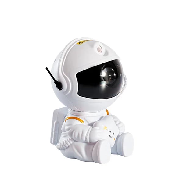 Star Projector Galaxy Night Light - Astronaut Lamp Projector, Starry Sky Nebula Ceiling Light with Remote Control, Star Holding Model (White)
