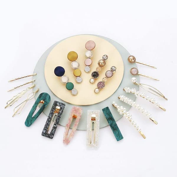 20 stk. Macaron Perle Akryl Resin Mode Hårklemmer Sæt, Søde Hårnåle Hårspænder, Boho Fancy Hårnåle Tilbehør