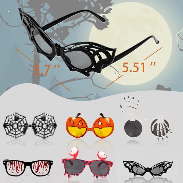 6-pack Halloween-festglasögon Nyhet Halloween-fest