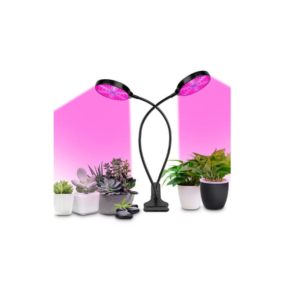 LED-klemme til plantebelysning, fuldspektrum, husholdningsgrøn