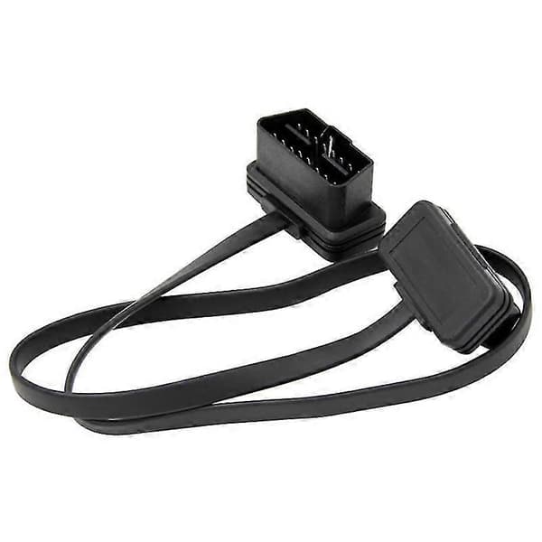 Bil Elbåge Obd2 16-pin Mann til Kvinne Flat Diagnostisk Forlengelseskabelkontakt