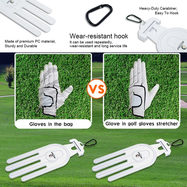 2st/1 par multifunktionshandskholder, golfhandske tørrestativ handsker Shaper Stretcher Grå Gray