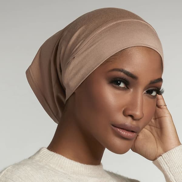 Muslim Underscarf, Elastic Non-Slip Hijab Cap with Ear Openings, Quick-Drying Machine Washable Cap Underscarf, Lightweight and Breathable