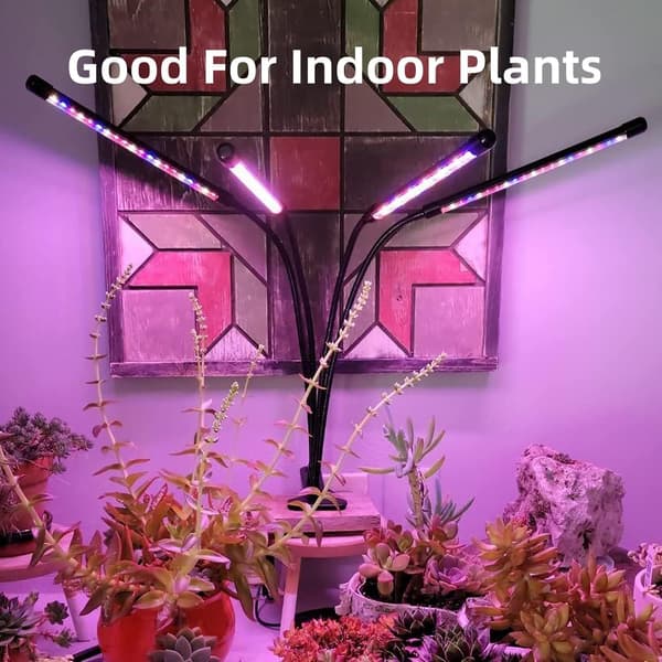 Plant Grow Light for Indoor Plants - Upgraded Version 80 LED Full Spectrum & Red Blue Spectrum, 3/9/12H Timer