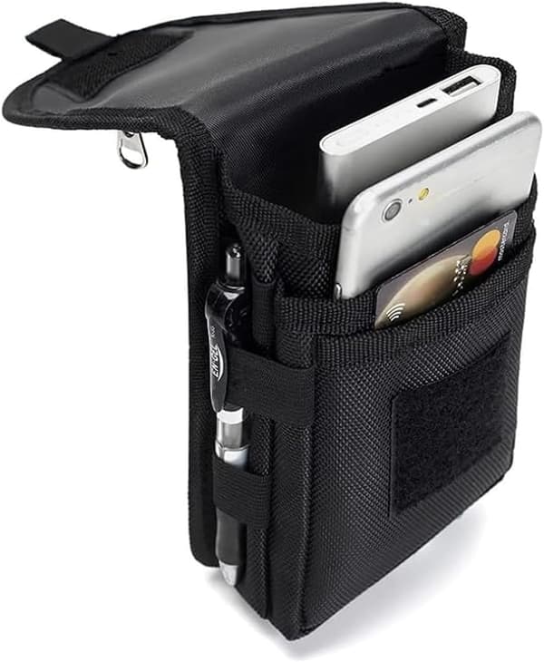 Bæltetaske Telefonetui, Stor Smartphone-taske, Multifunktionel Bæltetaske til Mænd (11*20cm)