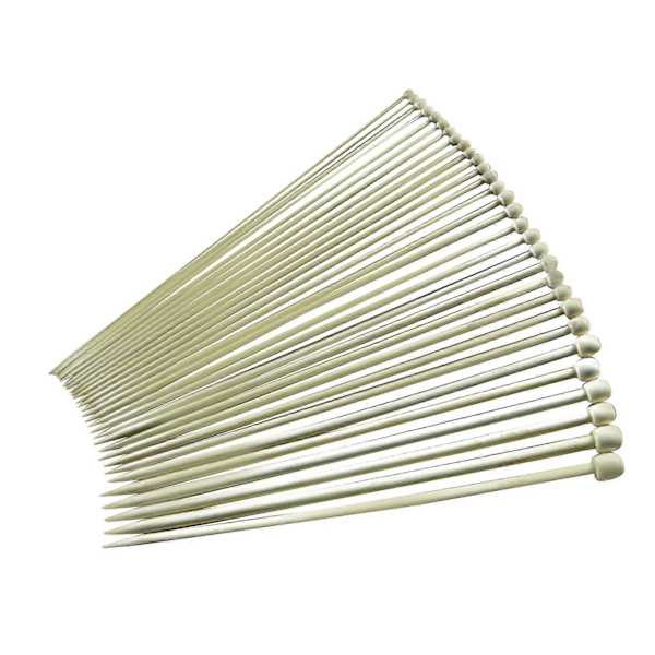 30x Straight Single Point Knitting Needles Handmade for Sweaters