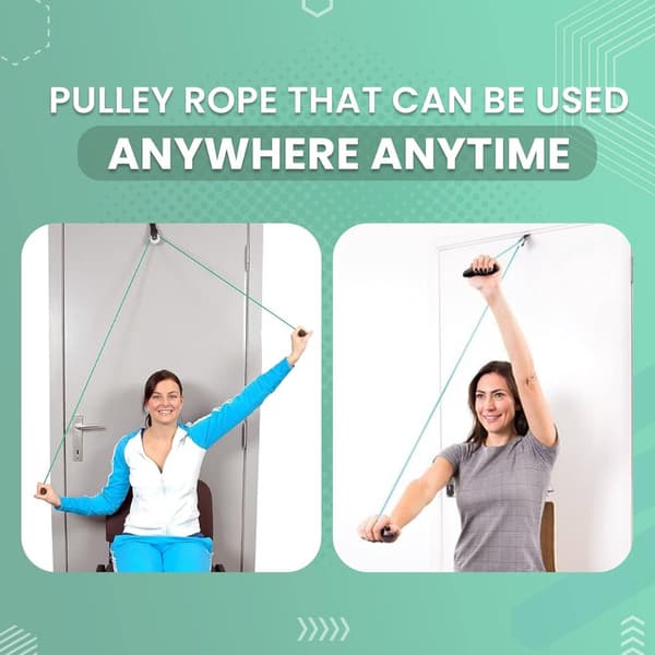 Shoulder Exerciser - Strap Support for Hand Rehabilitation, Exercise Device with Suspension Rope for Frozen Shoulder and Physical Therapy, Relieves Pain Green_yu