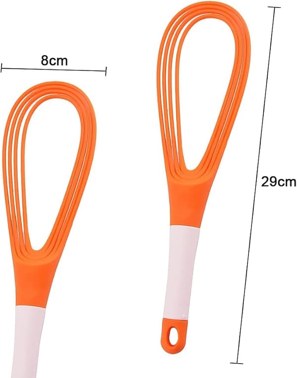 2-pack silikonplattvispar (orange, grön) Färgglada silikonvispar