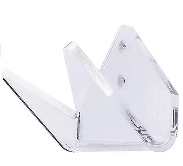 Grade Surfboard Wall Mounts, Clear Acrylic Vertical Wall Mount for Skateboard, Longboard Display, Easy Installation (Transparent [DB]