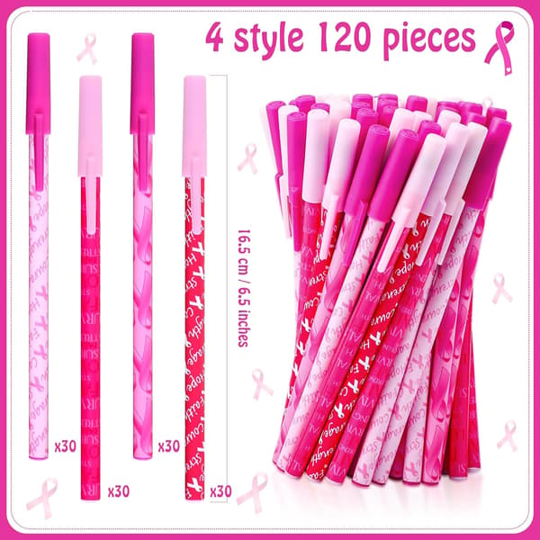 120 stk. brystkræftbevidsthedspenne lyserøde båndgaver sort rød -