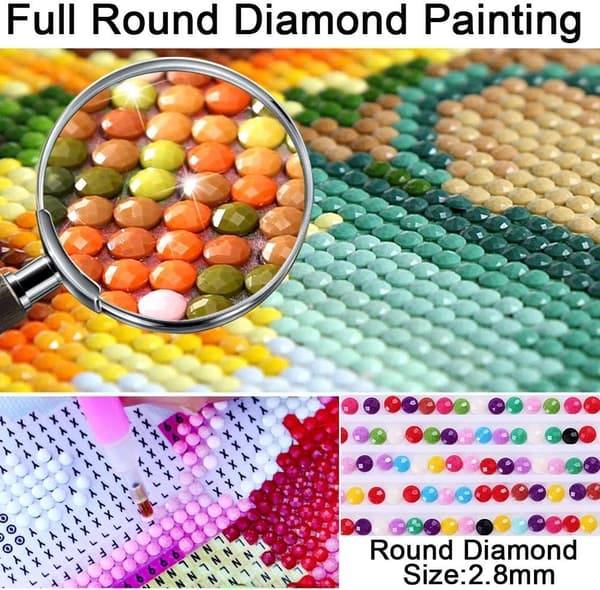 Voksen DIY 5D diamantmaleri bliver solsikke, diamantmalerisæt