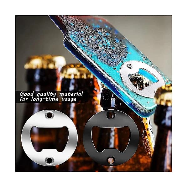 Bottle Opener Inserts Round DIY Bottle Opener Ware Kit DIY Beer Opener Round DIY Bottle Opener, +silver