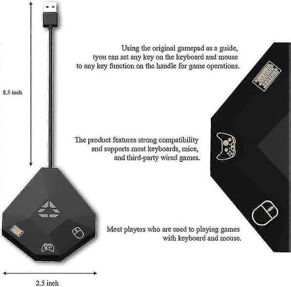 Tastatur- og museadapter til Nintendo Switch/ PS4/ PS3/ Xbox One/ Xbox 360 Konverter