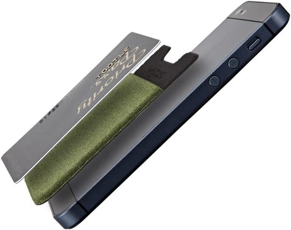 4 korttipaikkaa, itseliimautuva pussi, itseliimautuva matkapuhelinlompakko, tarralompakko iPhonelle, Galaxylle, Sinji Pouch Basic 4