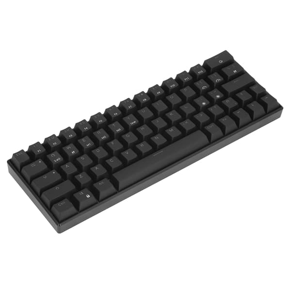 Mechanical Keyboard 64 Keys Wireless 2.4G BT3.0 5.0 Type C Wired Connection Ergonomic Design Black Mechanical Keyboard Blue Switch