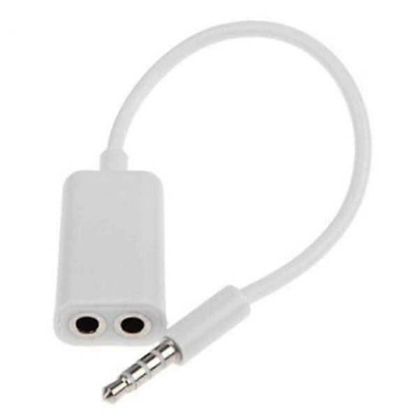 3,5 mm Aux 1 han til 2 hun lyd hovedtelefon headset splitter kabeladapter
