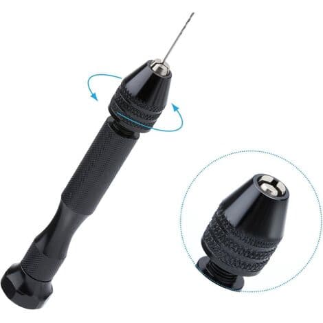 Hand Drill - Mini Aluminum Hand Drill 25 and Twist Drill Bits for Walnut, Amber, Olive, Nut