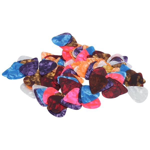 100pcs Guitar Picks Colorful Celluloid Finger Guards Tool String Instrument Accessories 0.96mm