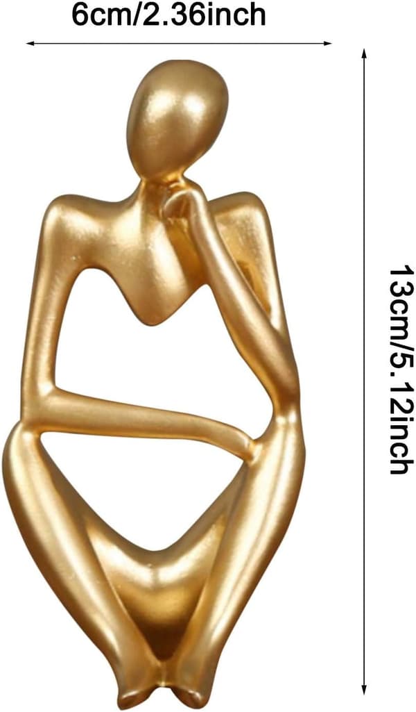 Thinker Statue - Resin Figurines - Abstract Thinker Sculpture - Modern Art Figure - Desk Decoration