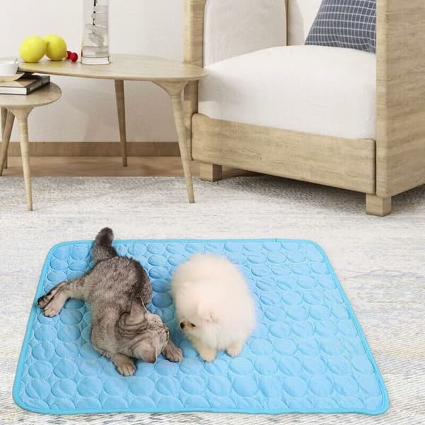 Kølemåtte til hunde, køleplade til hunde, vaskbar kæledyrsmåtte til små hunde og katte, mørkeblå, 150x100cm