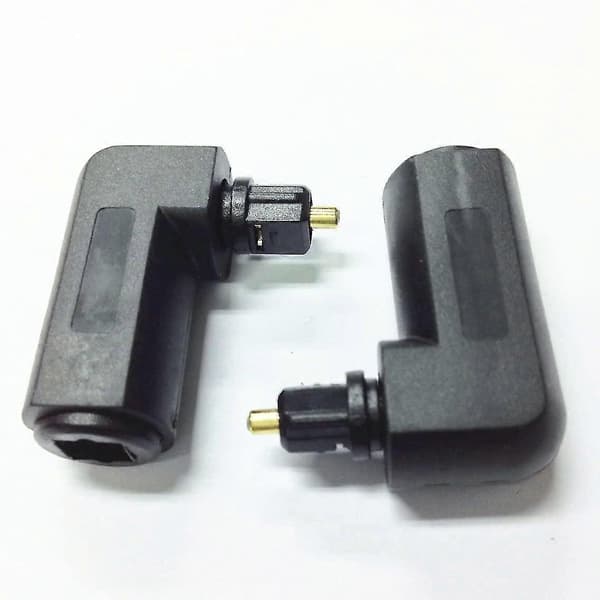 2-pak 90 graders digital optisk lydkabeladapter han til hun (ShiKai)