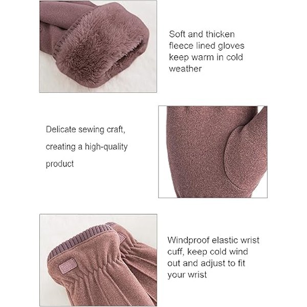 Varma vinterhandskar med pekskärm för kvinnor Elasti Soft Thermal