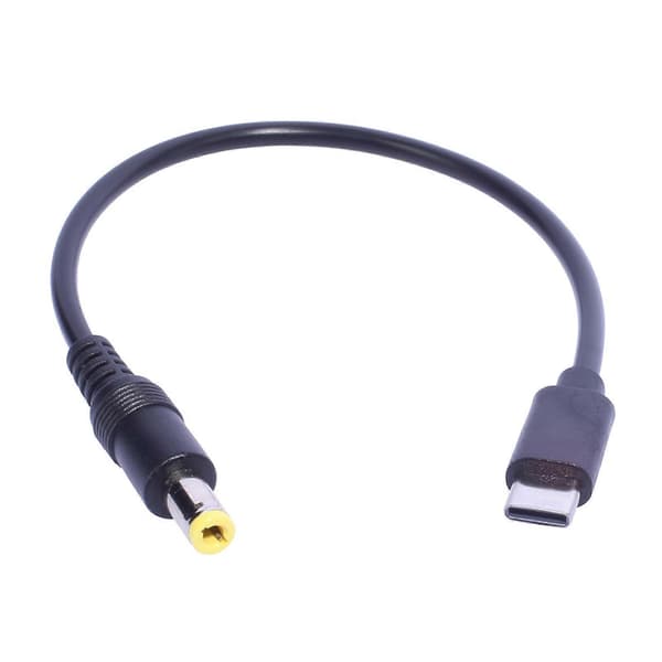 Højkvalitets USB C han til DC5.5x2.5mm han strømforlængerkabel Type C til DC5.5x2.1mm ladekabel 7.87 tommer ledning 5.5x2.5mm 5.5x2.5mm