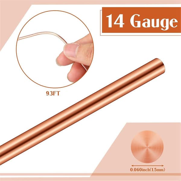 Soft Copper Wire For Electro-Cultivation Plants Bare Copper Wire, 1 Pound Spool, 24 Gauge, 0.020 Inch {db} As Shown As Shown