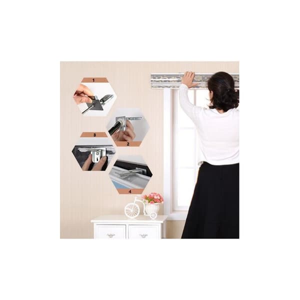 Day and Night Roller Blind without Drilling 50 x 150 cm White, Easy to Mount with Clips for Window or Door