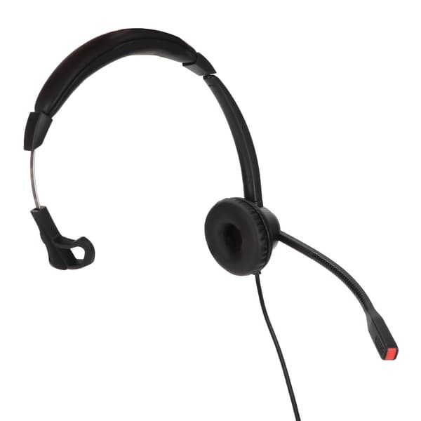 2,5 mm Business Headset Støjreducerende Monaural Traffic Headset til enheder med 2,5 mm hovedtelefonstik Sort