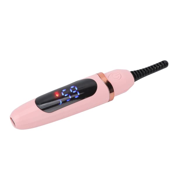 Heated Eyelash Curler Long Lasting Curling Tool USB Rechargeable 3 Temperature Adjustable LED Digital Display for Women