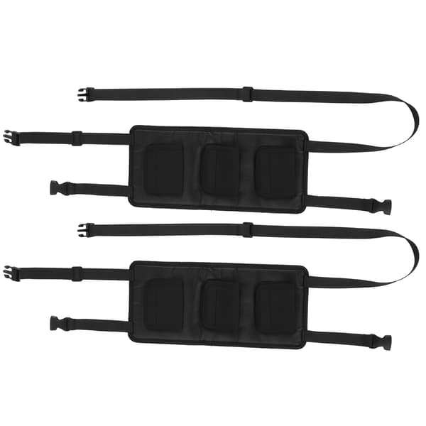 2 Pcs Fishing Rod Rack Set Car Fishing Storage Hook and Loop Strap Adjustable Fastening Strap Black