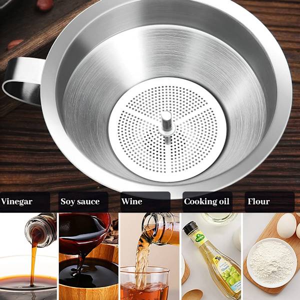 ING Rustfri Tragt - Køkkentragt - 11 cm Minitragt med Filter