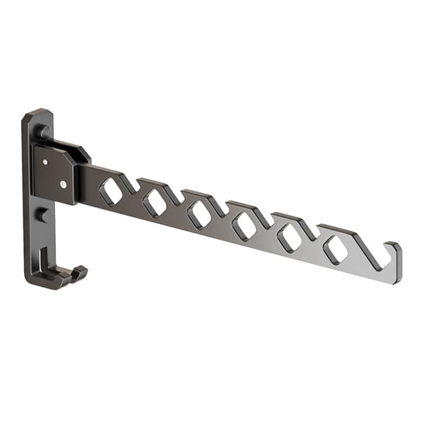 Folding Wall Mounted Clothes Hanger Non-slip Retractable Aluminum Alloy Drying Rack for Home
