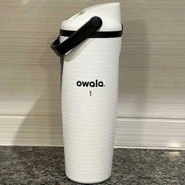 Owala Fairways For Days FreeSip Sway Golf Vandflaske 30oz Gave D Hvid White