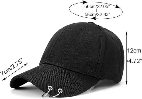 Baseballkasket med ringe Snapback-hatte til mænd kvinder udendørs