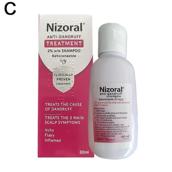 60 ml Rose Pink (C) Nizoral skælshampoo, behandler og forebygger skæl 60ml 60ml