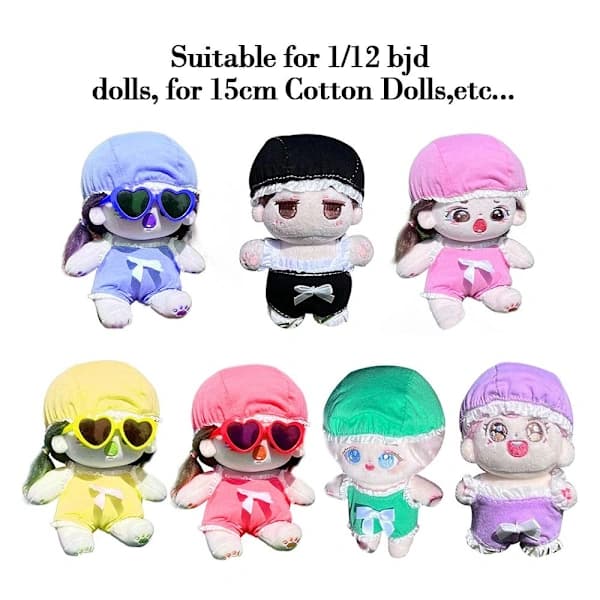 Nye søte klær 15 cm dukke pyjamas GUL Gul[XJ]