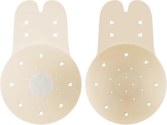 Nipple Covers Rabbit Ears Drawstring Design, Breathable Silicone Nipple Covers Waterproof and Sweatproof Nipple Covers Reusable-S