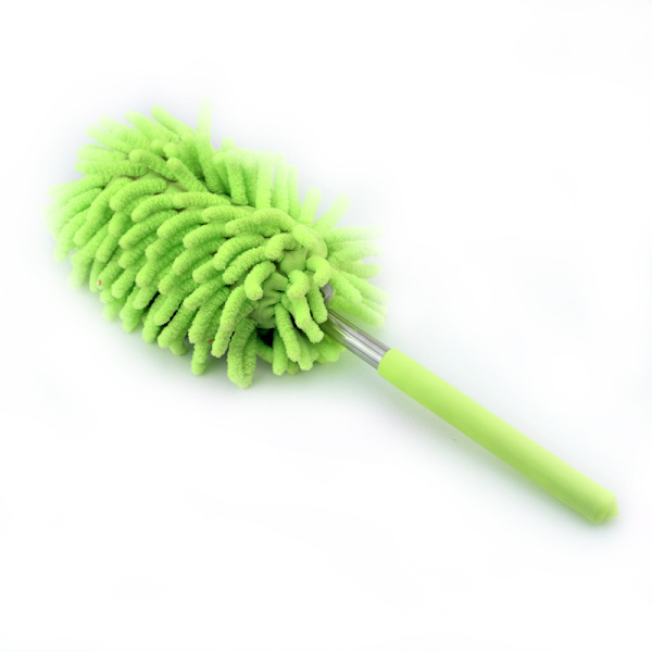 Telescopic Feather Duster - Extendable 3-Section Stainless Steel Extendable Duster Telescopic Microfiber and Chenille Duster Brush