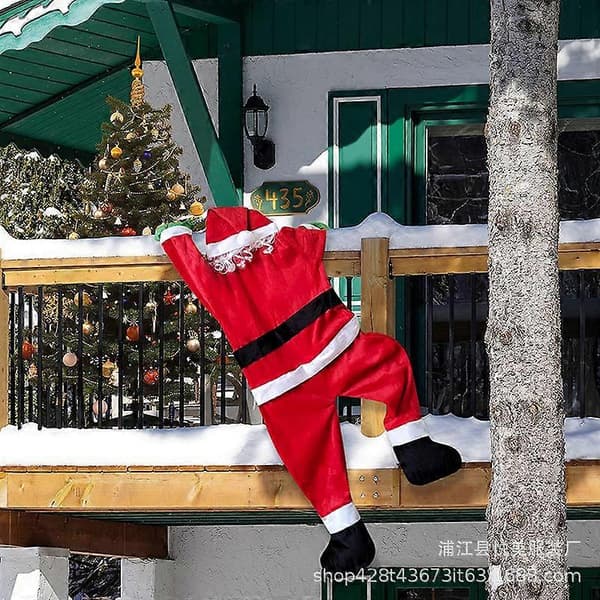 5.5ft Large Hanging Santa Claus Decoration, (5.5ft(170cm)) Red