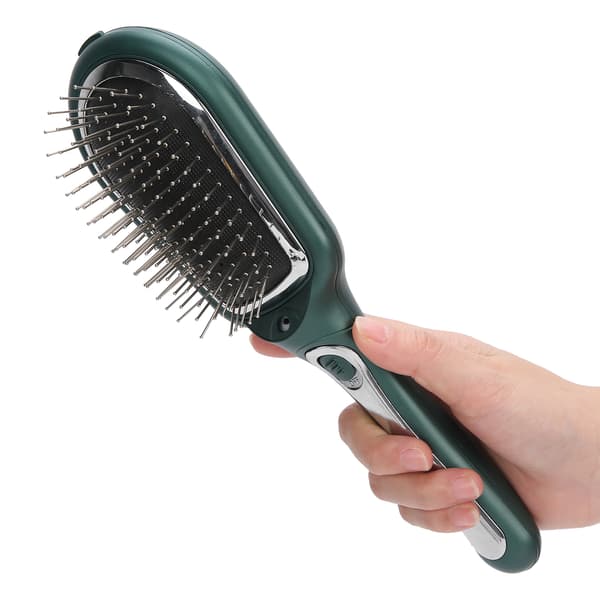 Electric Negative Ion Massage Comb Magnetic Therapy Vibration Scalp Massage Brush Emerald