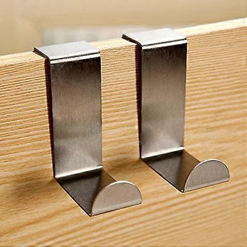 2 Pcs Storage Hooks High Durability Space-saving Metal Punch Free Towel and Clothes Storage Hooks for Home