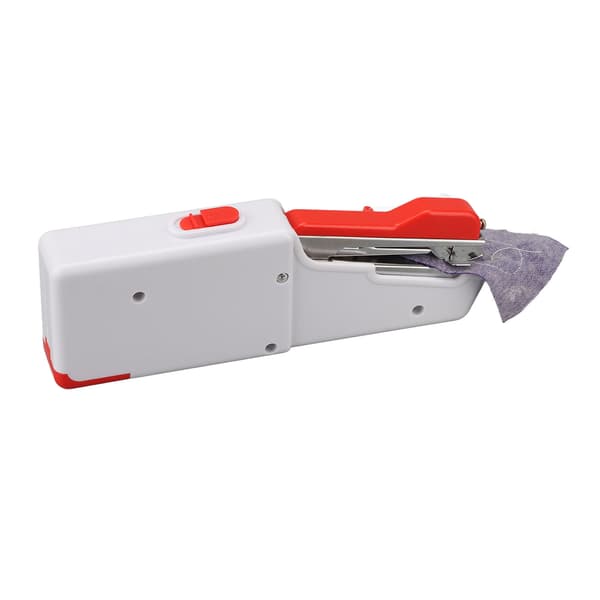 Handheld Sewing Machine Mini Professional Battery Powered Ergonomic Portable Electric Sewing Machine for Beginners Red
