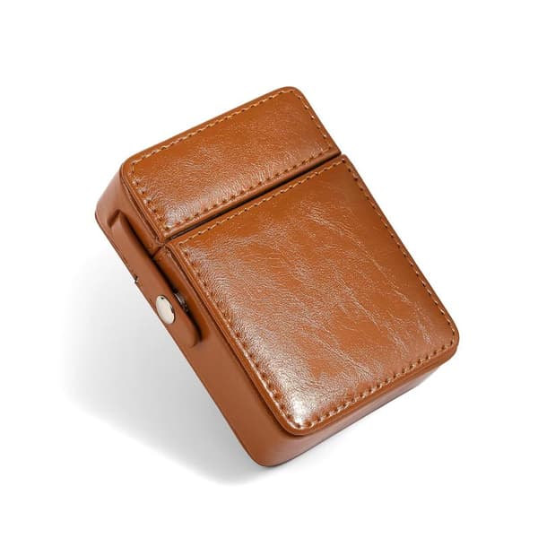 PU-læder flip-top etui, bærbart ridsefast opbevaringsboks organizer pungdesign