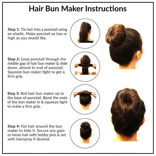 4 stk Magic Bun Maker, Skumsvamp Styler Tilbehør