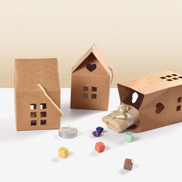 26 st Kraftpapperslådor, Små Kraft Presentaskar Kraftpapper Present