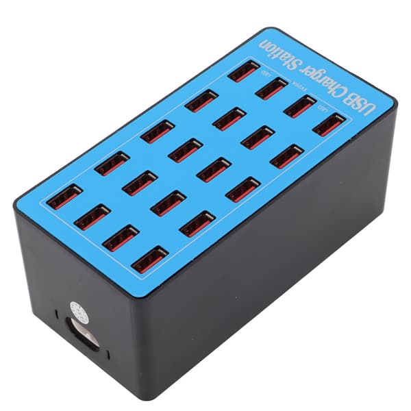 WLXA5+ 100W 20-portars USB-hubbladdare Väggströmadapter Snabbladdningsstation 100-240V (US-kontakt)