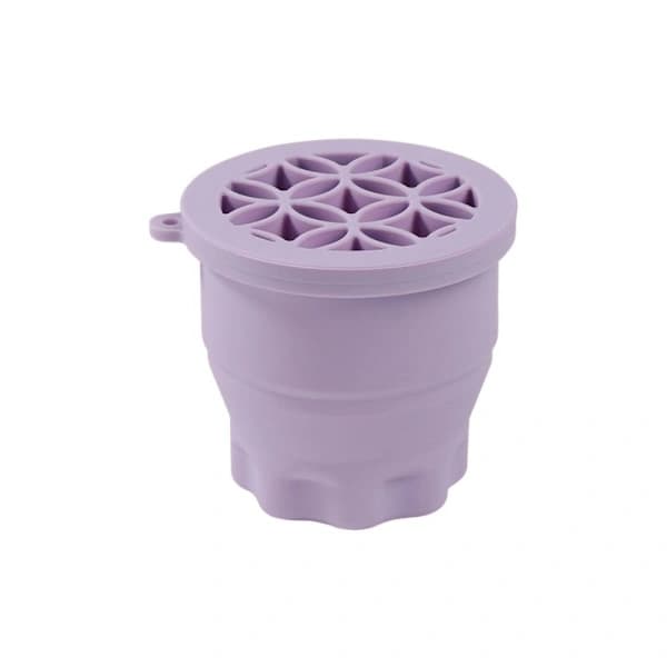 Makeup Brush Cleaning Cup Silicone Washing Cup PURPLE PURPLE Purple[XJ]